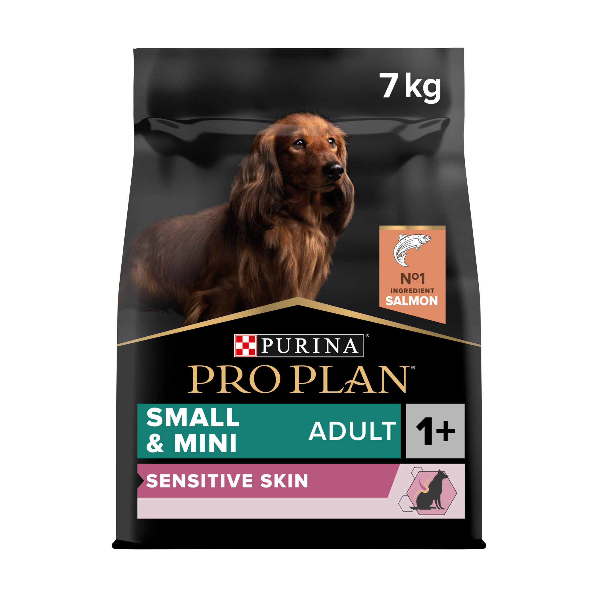 Сухий корм для собак дрібних порід від 1 року Pro Plan Small &amp; Mini Adult 1+ Sensitive Skin з чутливою шкірою, з лососем, 7 кг
